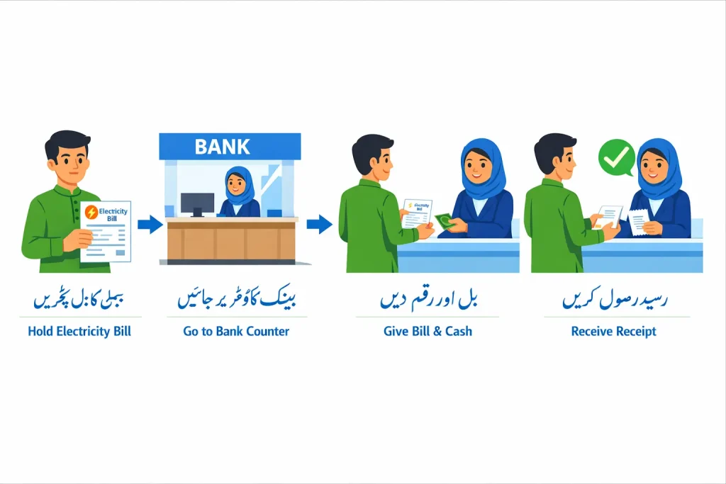 Pay Mepco Bill Online through bank payment method