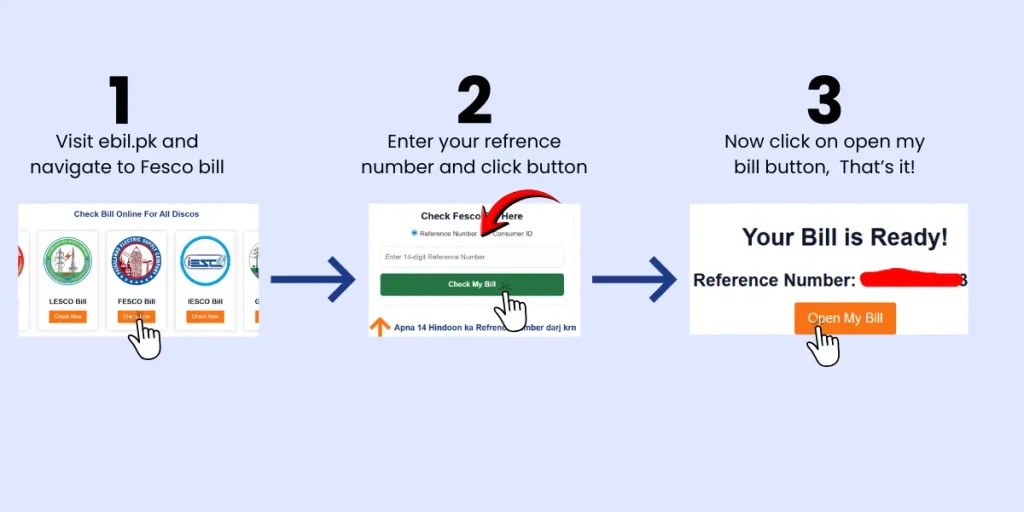 Fesco Bill By CNIC Use this method to check bill instead of by CNIC