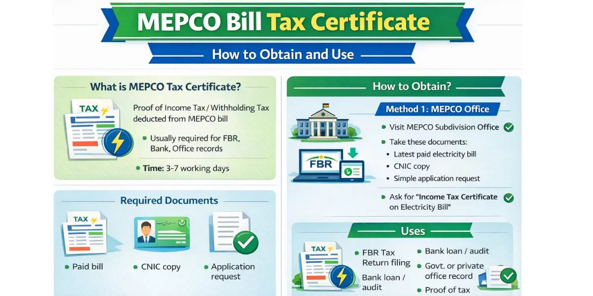 MEPCO Bill Tax Certificate mepco bill tax certificate – easy guide to obtain and use it
